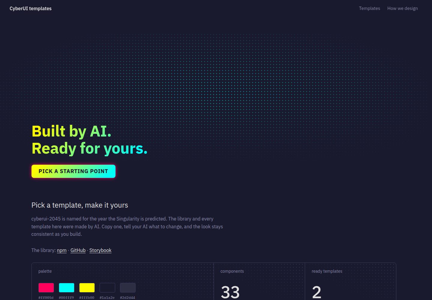 cyberui-templates · 桌面端首页