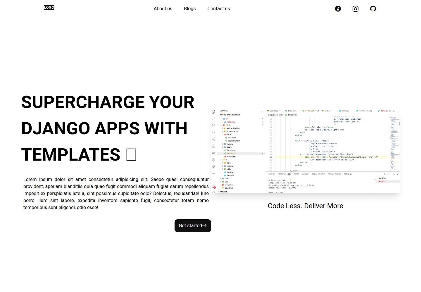 Django-website-template 网站模板截图