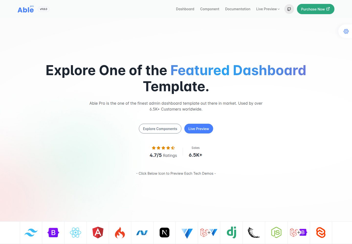 able-pro-free-bootstrap-admin-template 网站模板截图