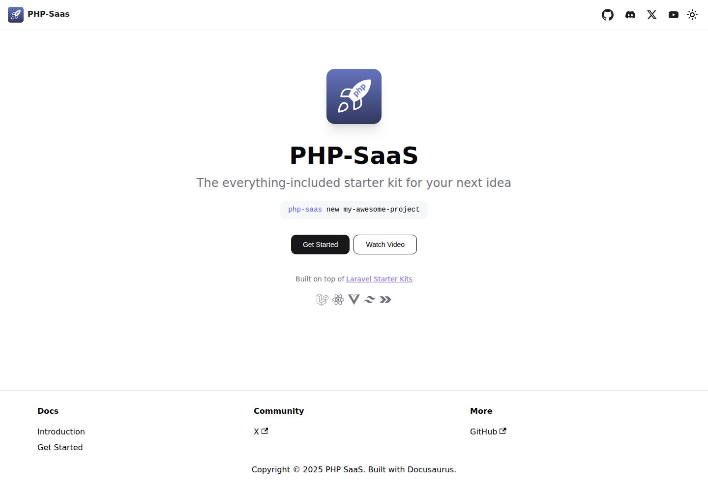 php-saas 网站模板截图