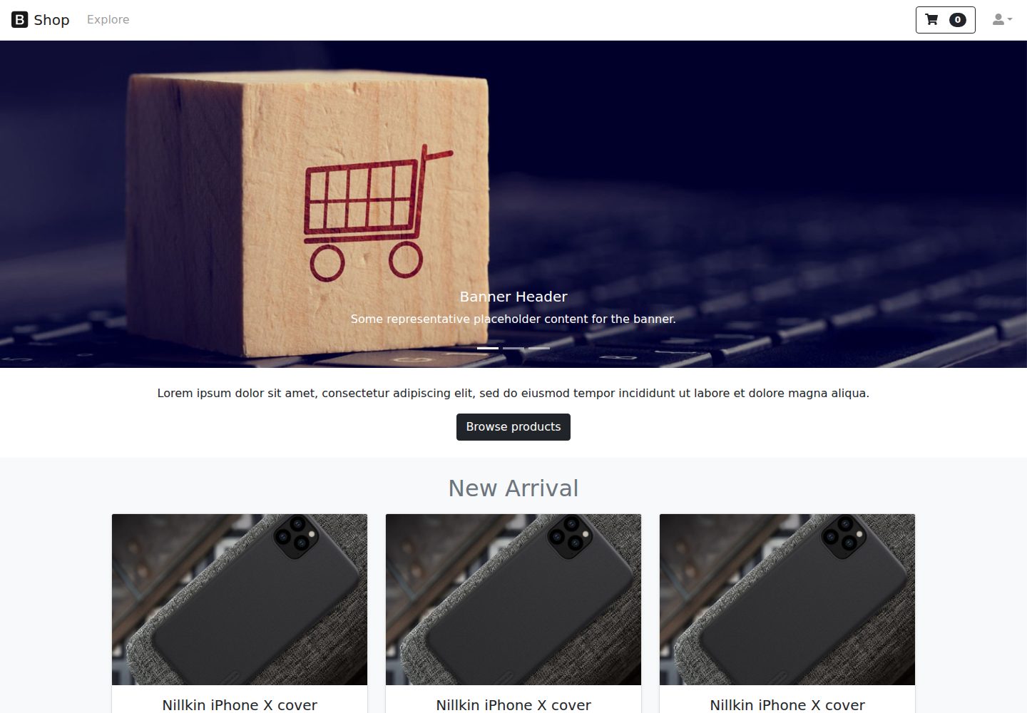react-ecommerce-template 网站模板截图