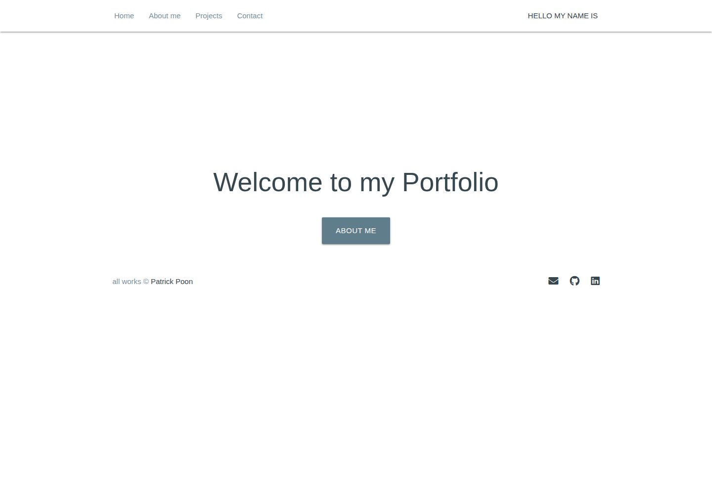Personal-Portfolio-Template · 桌面端首页