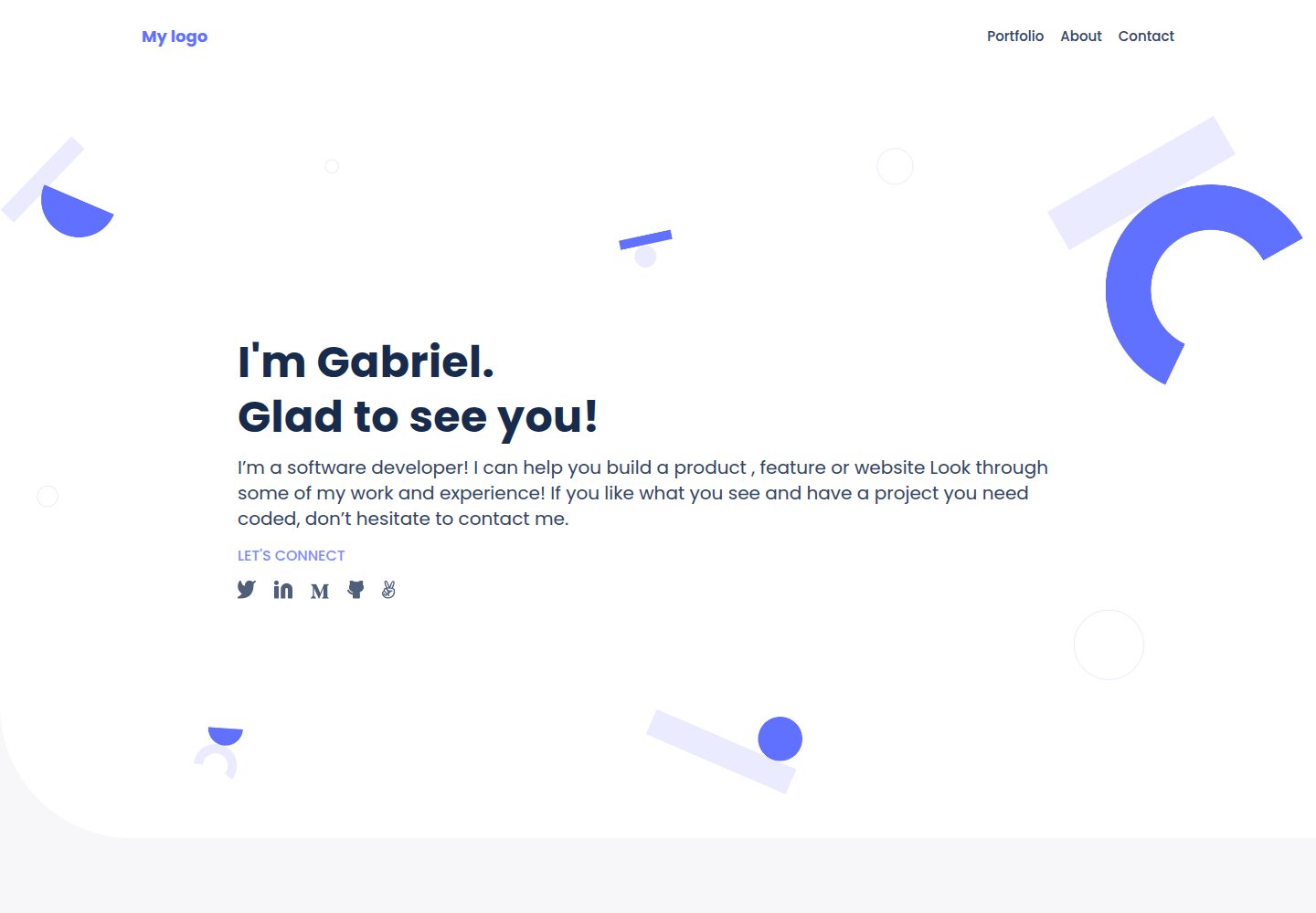 Portfolio-template-1 · Desktop homepage