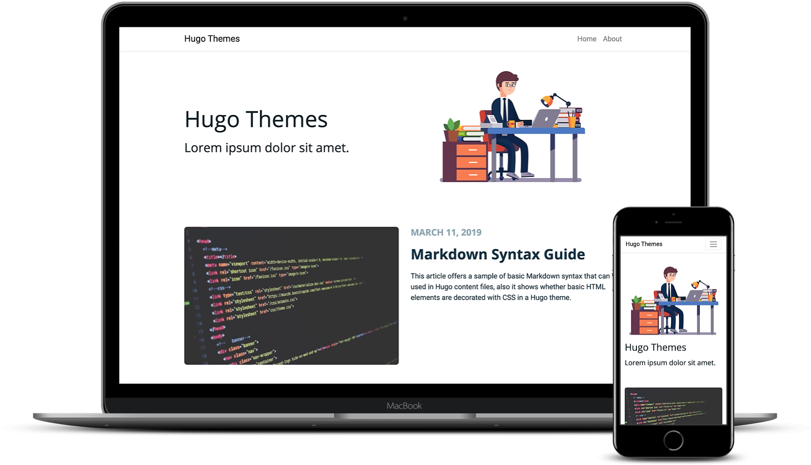 hugo-theme-chunky-poster 网站模板截图