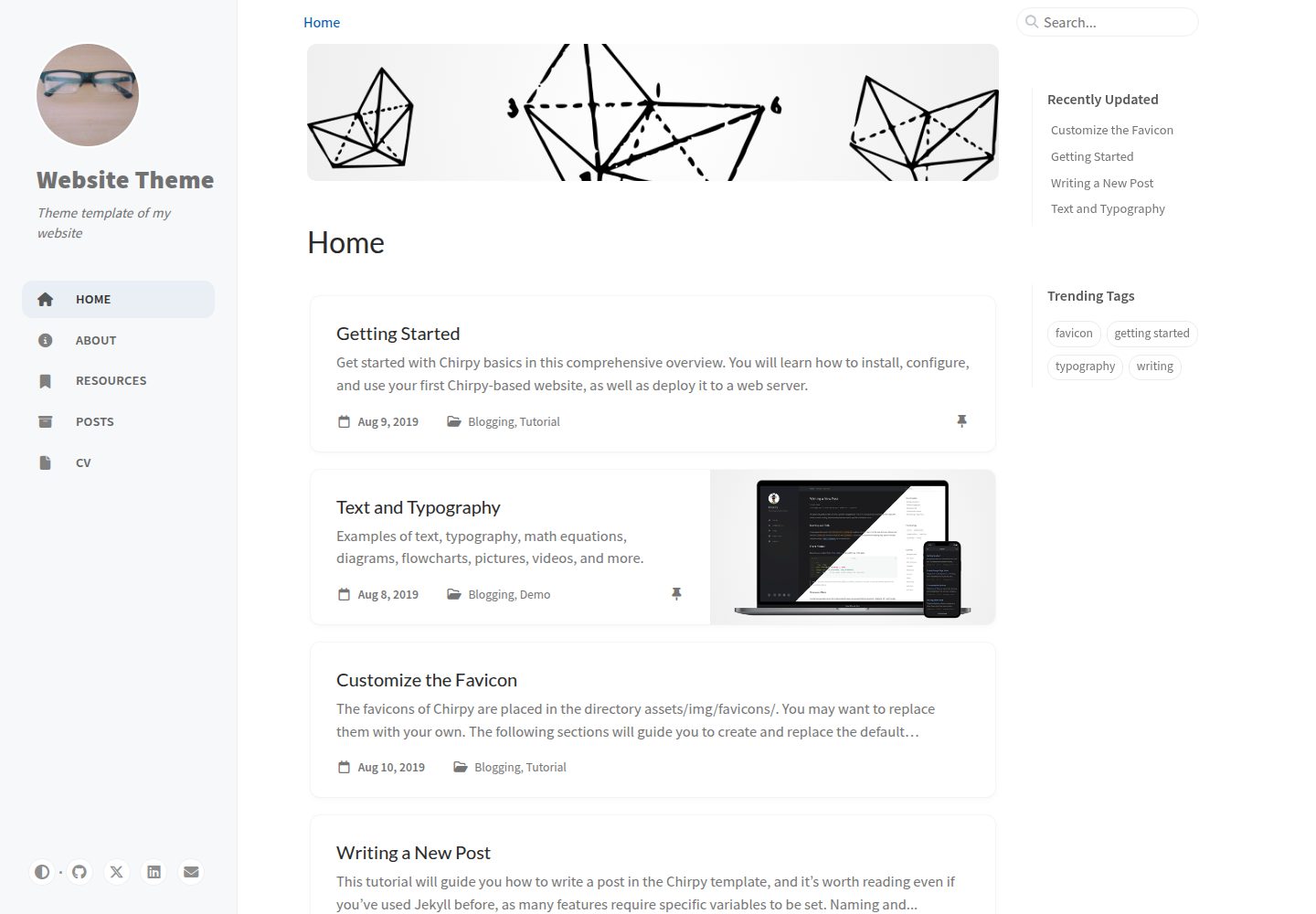 website-theme 网站模板截图