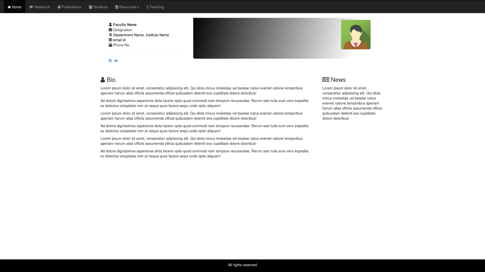 Faculty-Website 网站模板截图