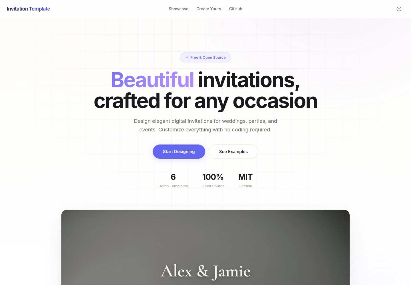 Invitation-Template 网站模板截图