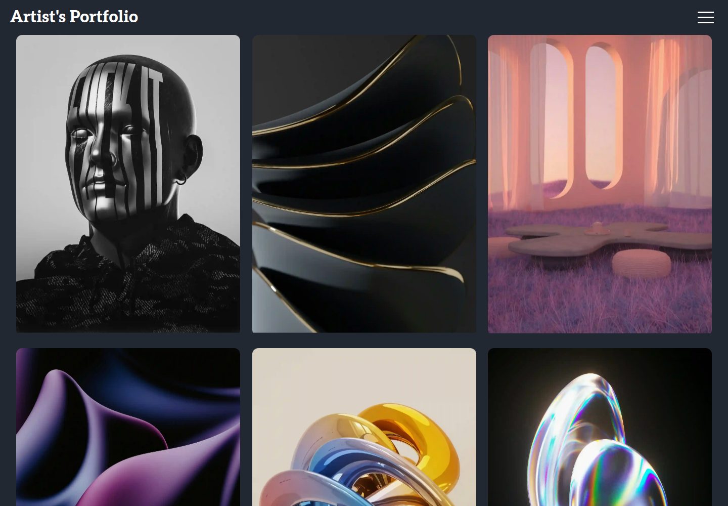 Portfolio-Template-For-Artists 网站模板截图
