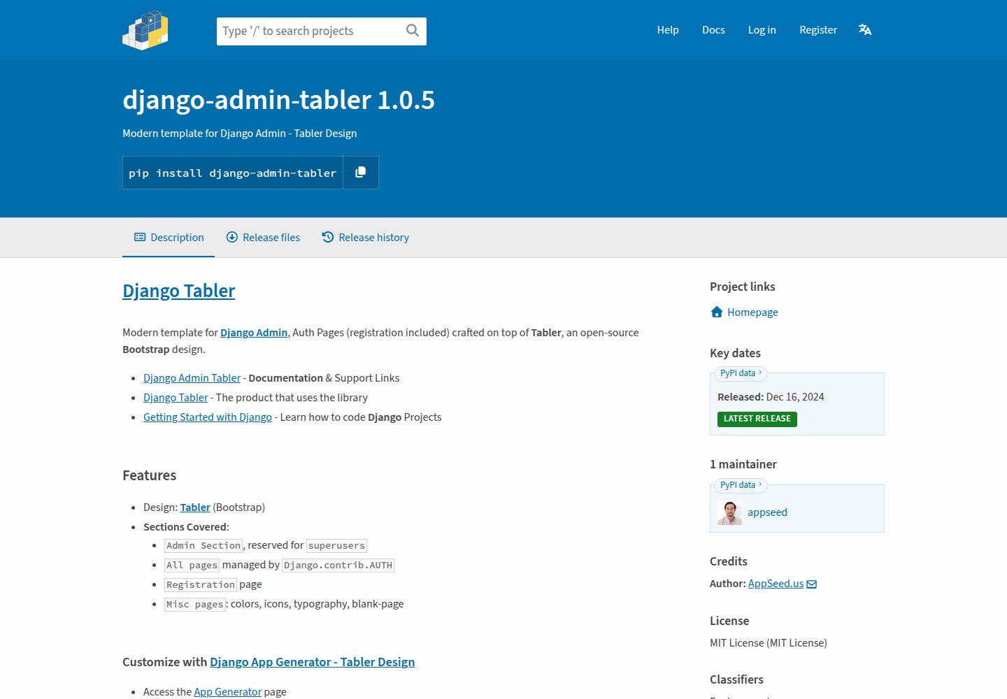 django-admin-tabler 网站模板截图