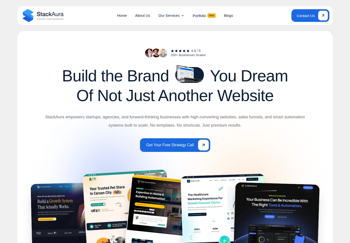 monorepo-starter · Desktop homepage