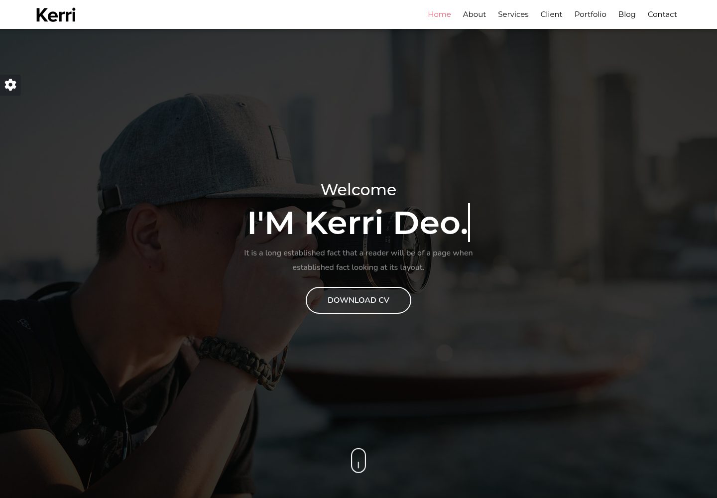 KerriResponsiveBootstrapPersonalTemplate · 桌面端首页