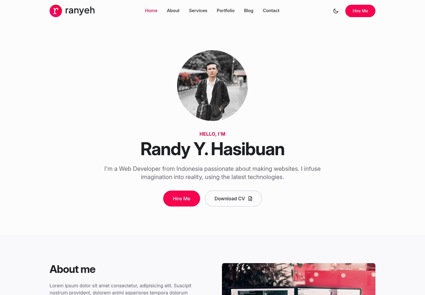 ranyeh24-v1 · Desktop homepage