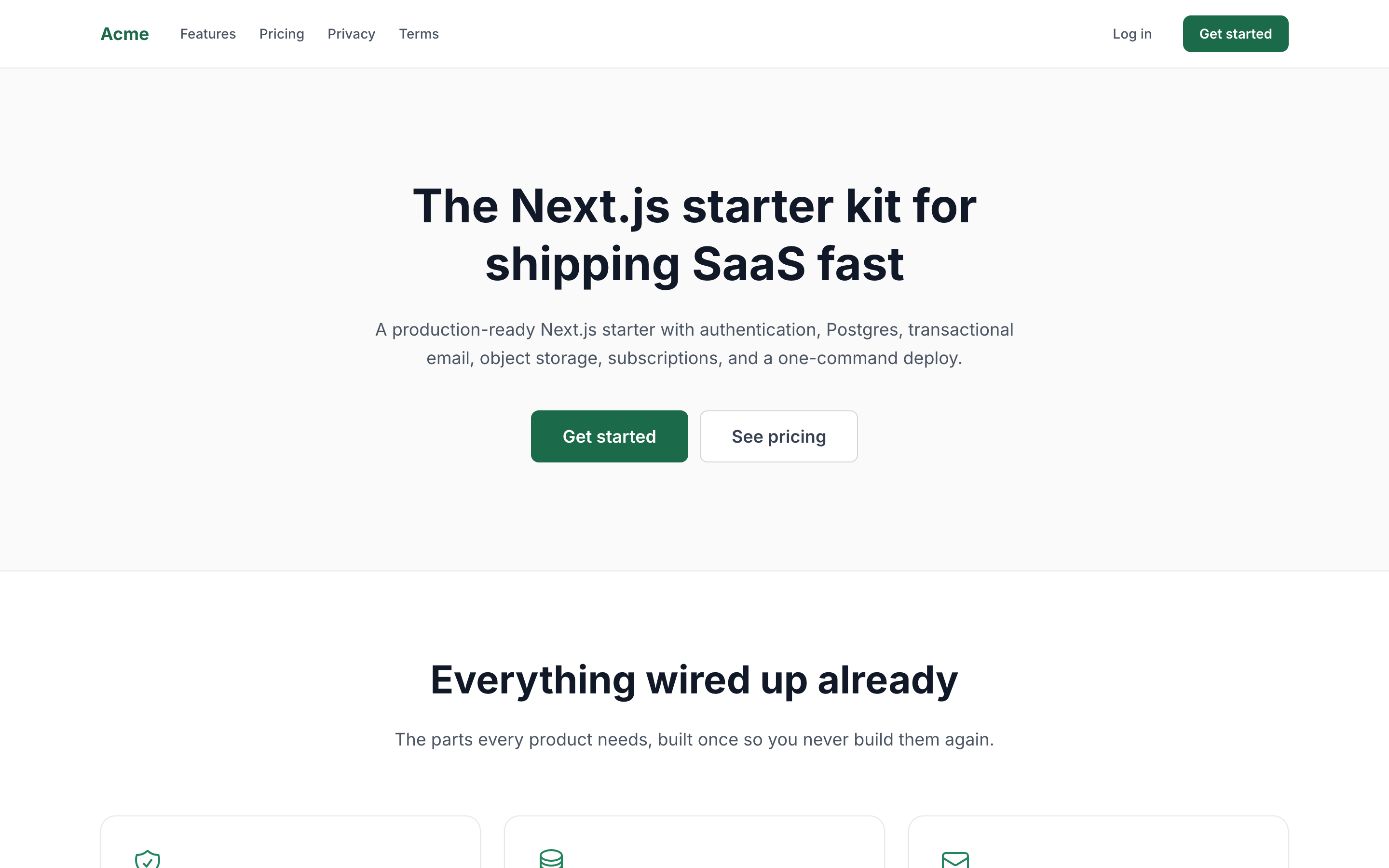 nextjs-starter-kit 网站模板截图