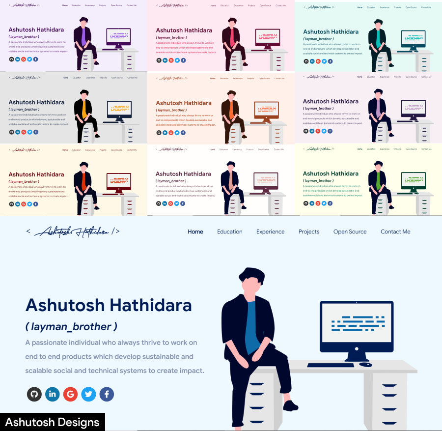 masterPortfolio 网站模板截图