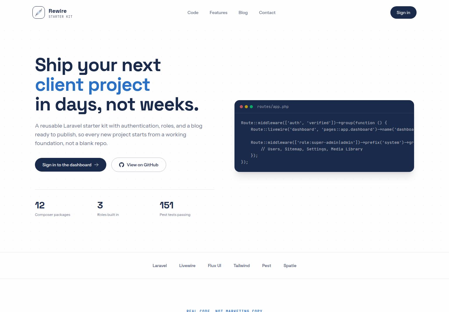 rewire 网站模板截图