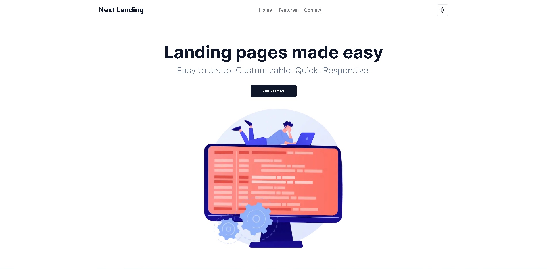 next-shadcn-landing 网站模板截图