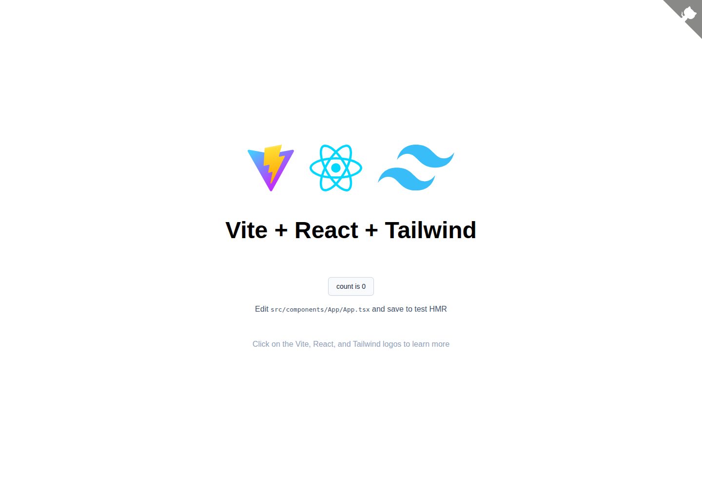 vite-react-tailwind-template 网站模板截图
