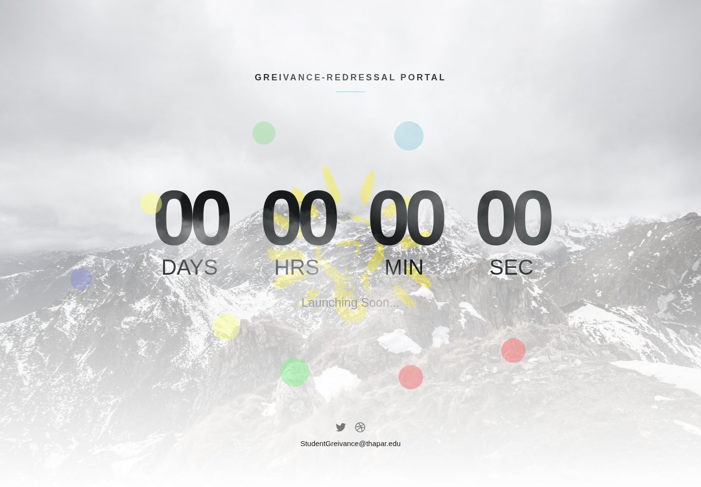 CountdownWebsite · Desktop homepage