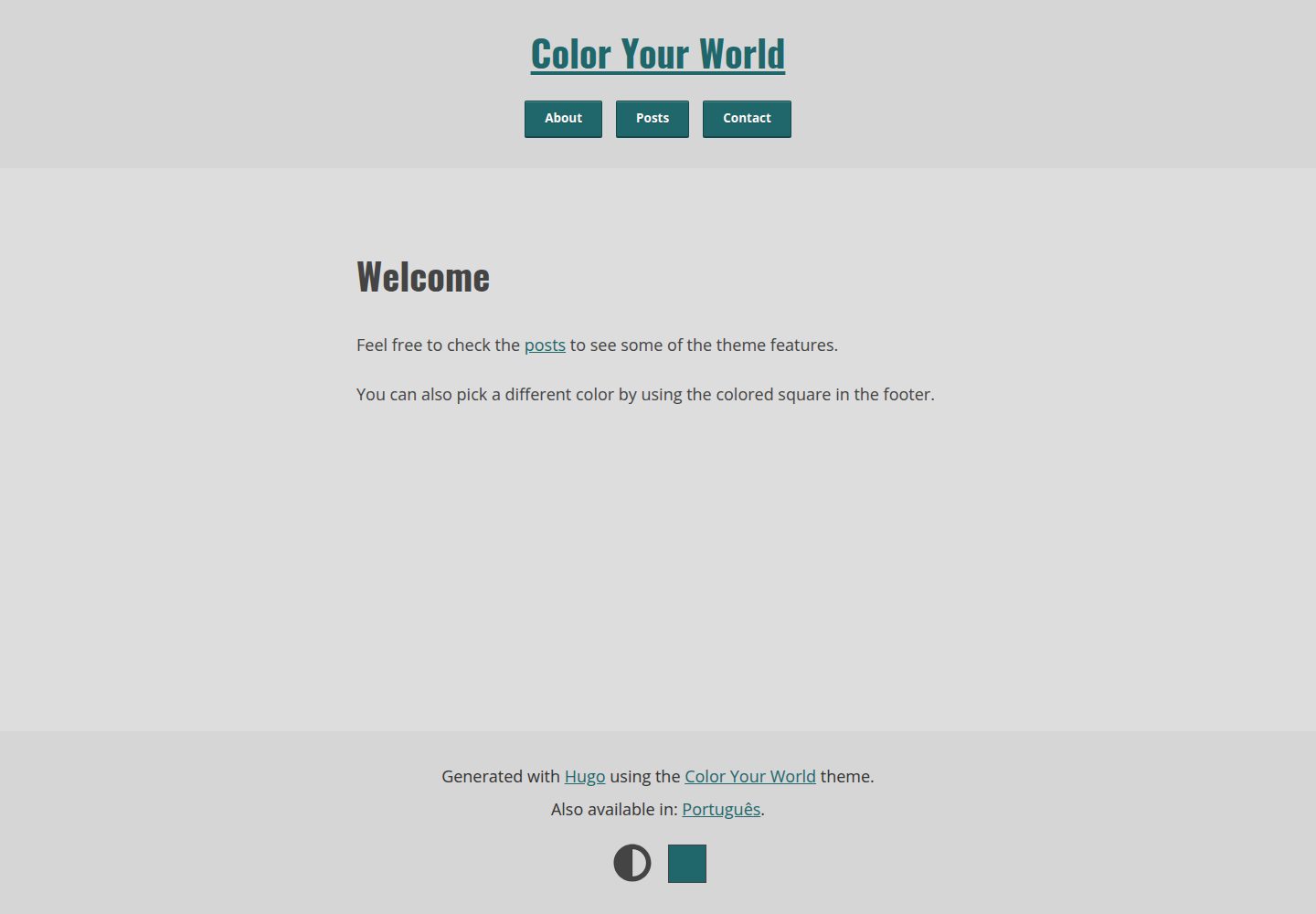 hugo-theme-color-your-world 网站模板截图