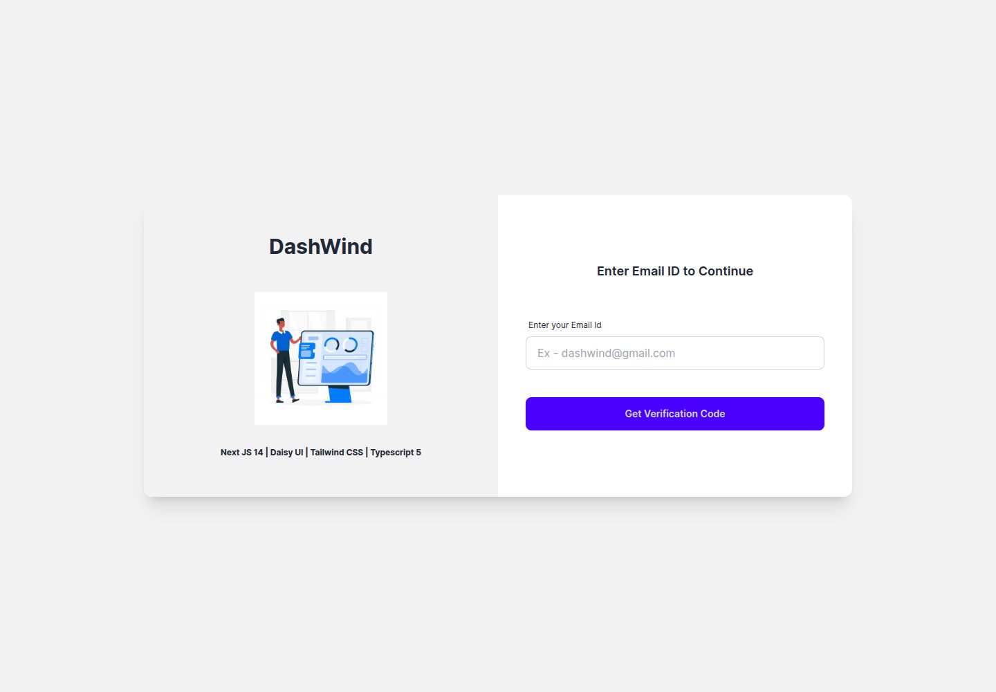 admin-dashboard-nextjs-typescript-daisyui-template 网站模板截图