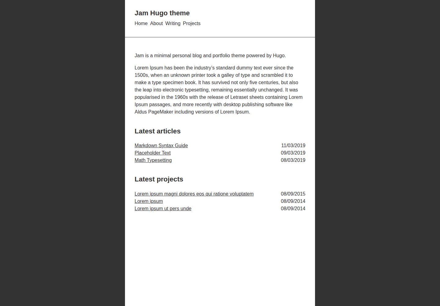 jam 网站模板截图