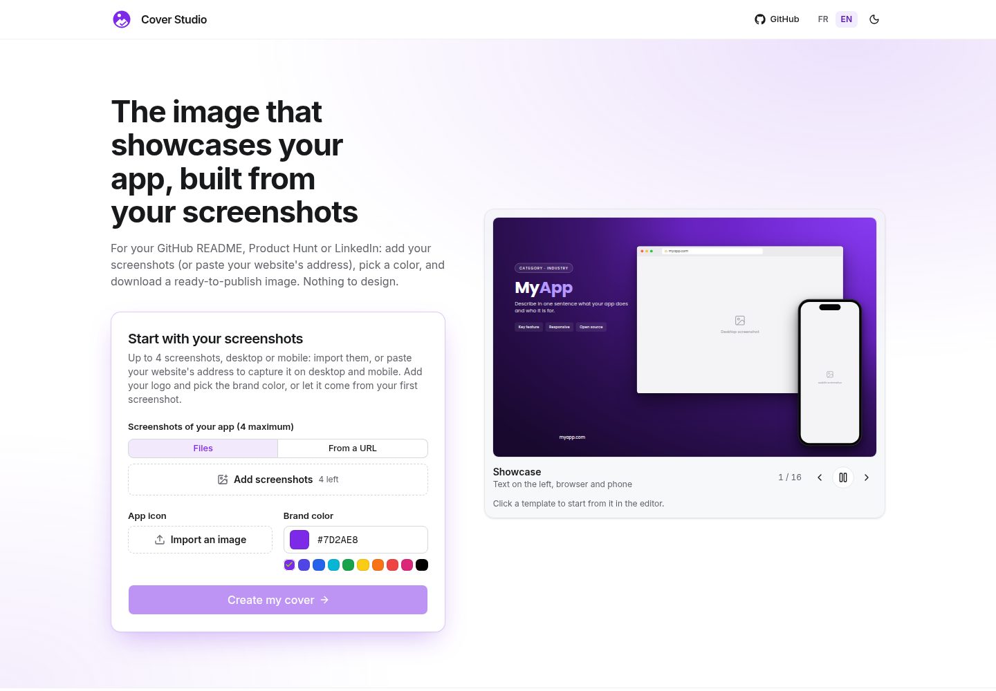 cover-studio · Desktop homepage
