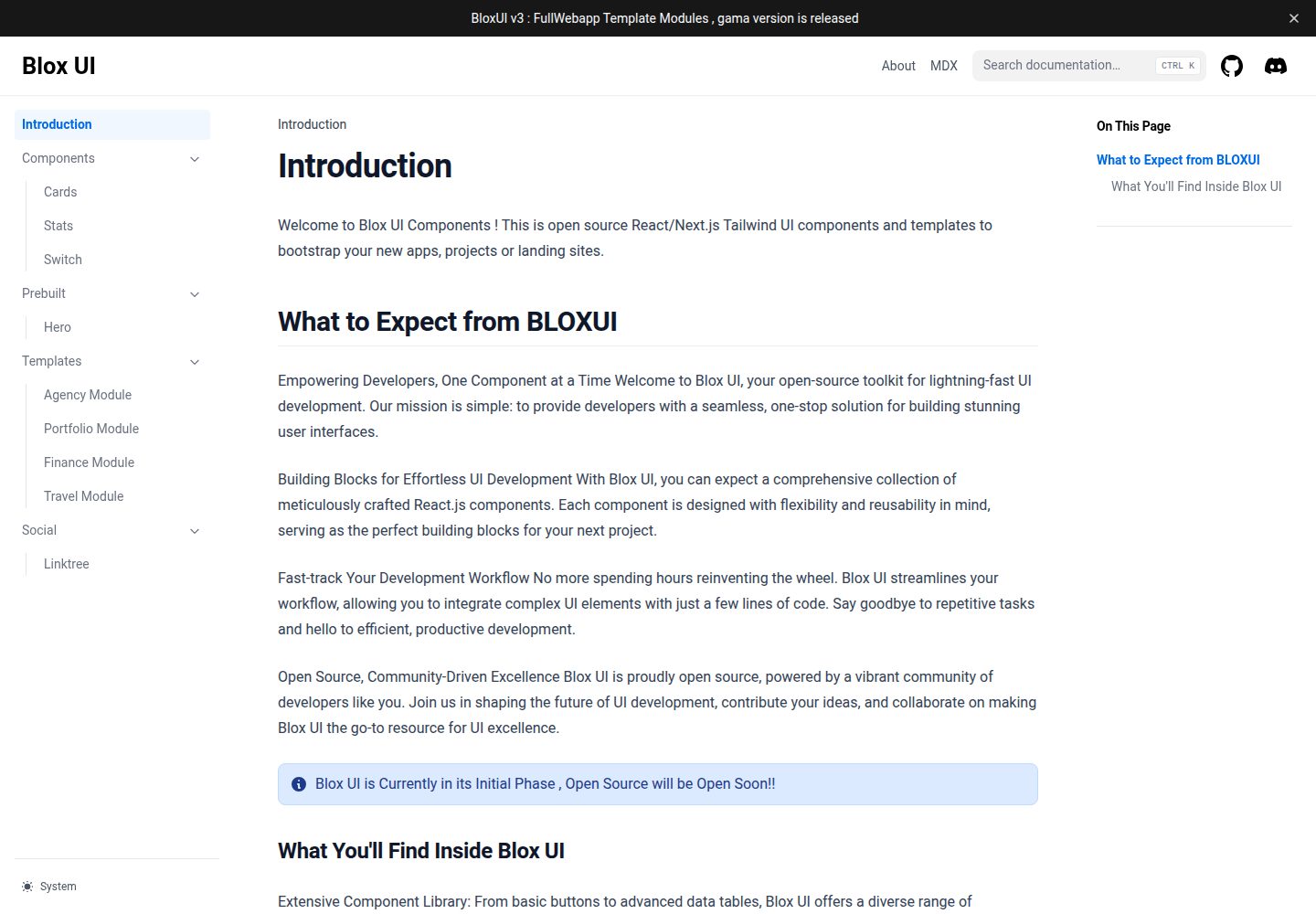 BloxUI 网站模板截图