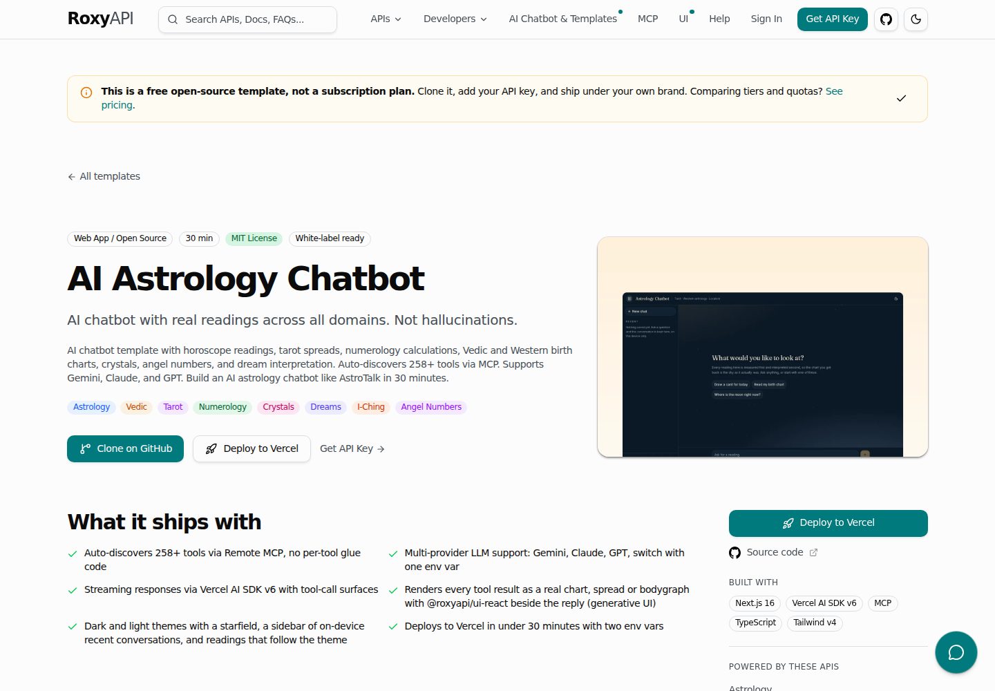astrology-ai-chatbot 网站模板截图