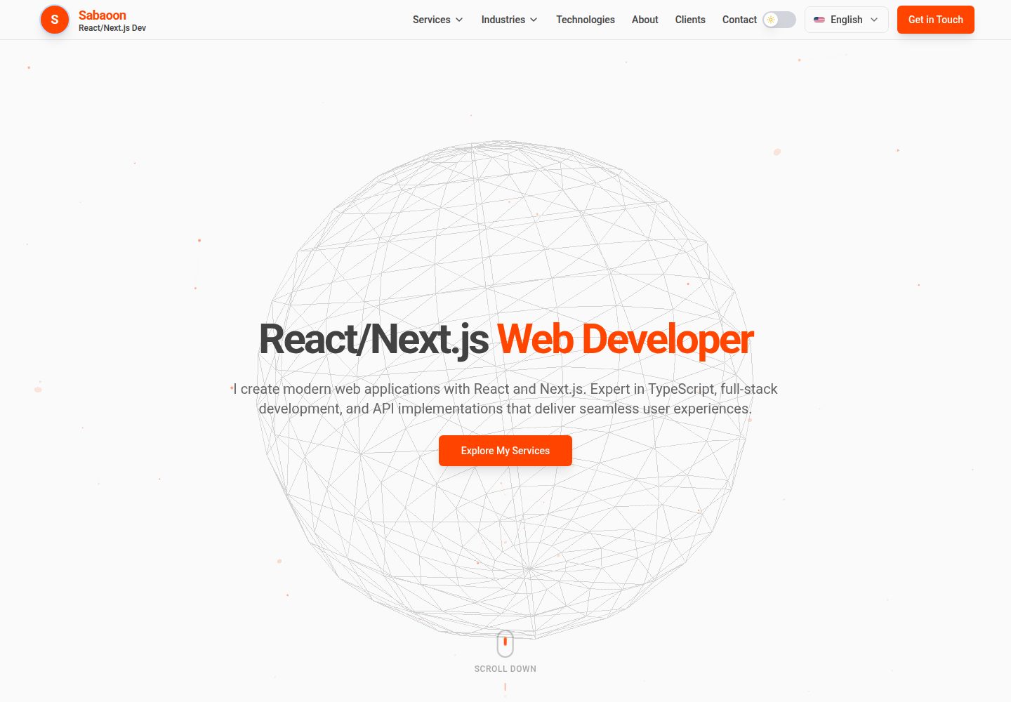Animated-Portfolio-React 网站模板截图