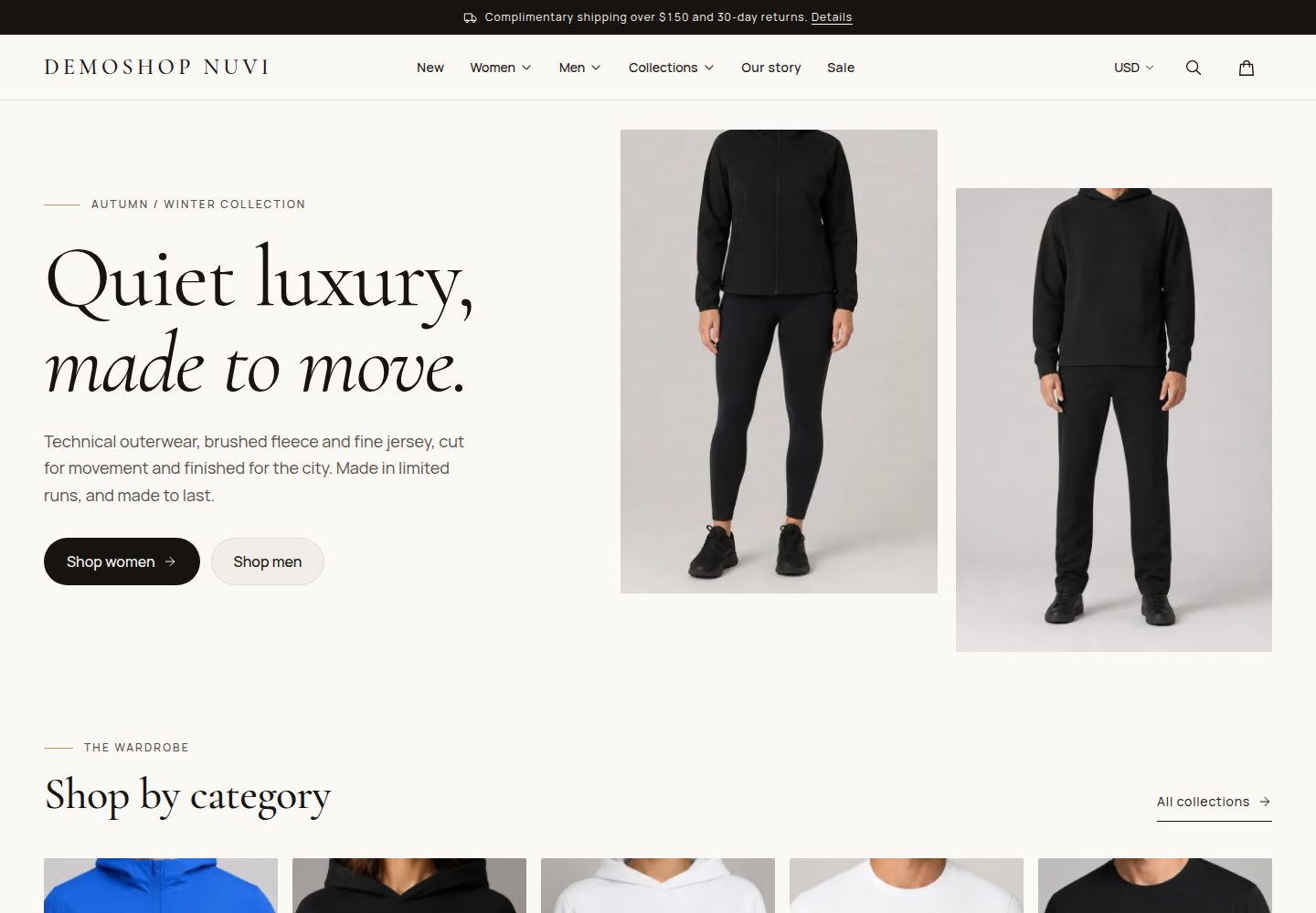 nextjs-ecommerce-shop-demo · Desktop homepage