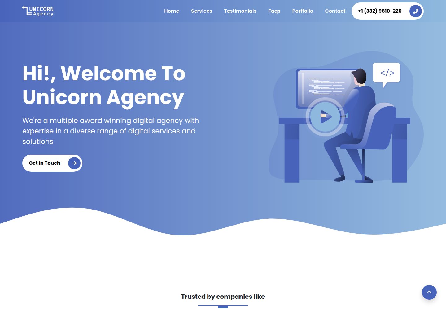 unicorn-agency 网站模板截图