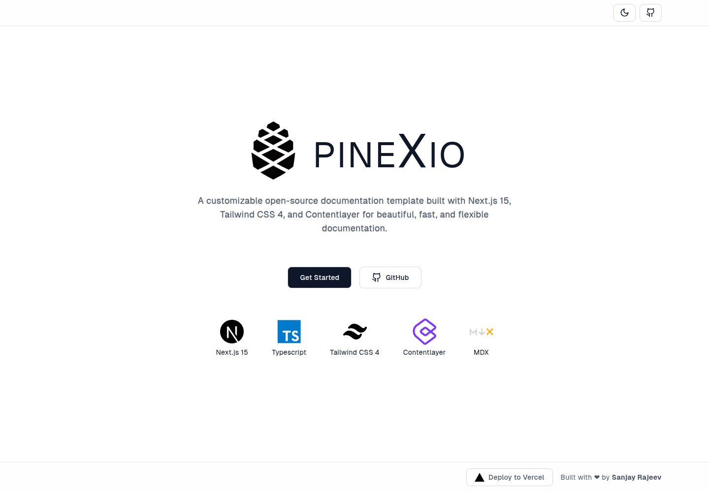 pinexio 网站模板截图