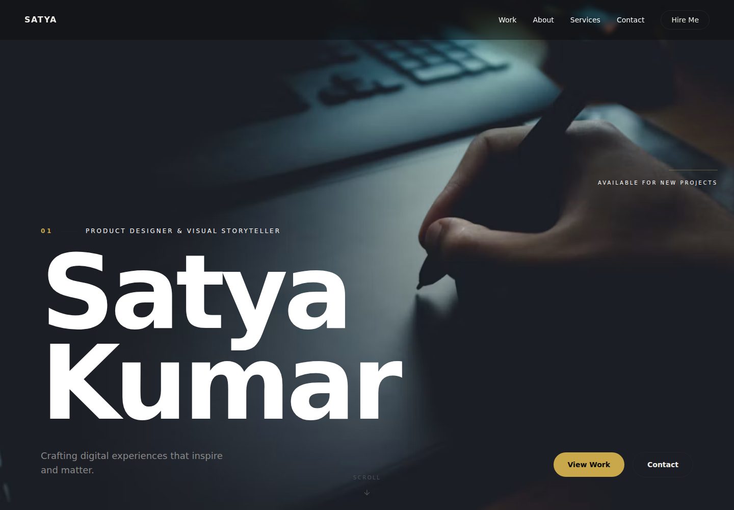 Creative-Portfolio · Desktop homepage