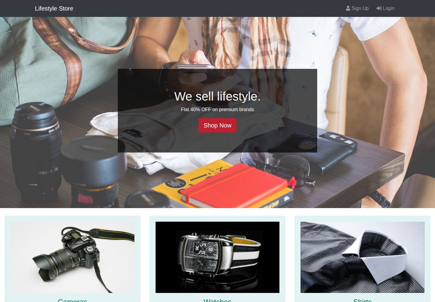 Internshala-ecommerce · Desktop homepage