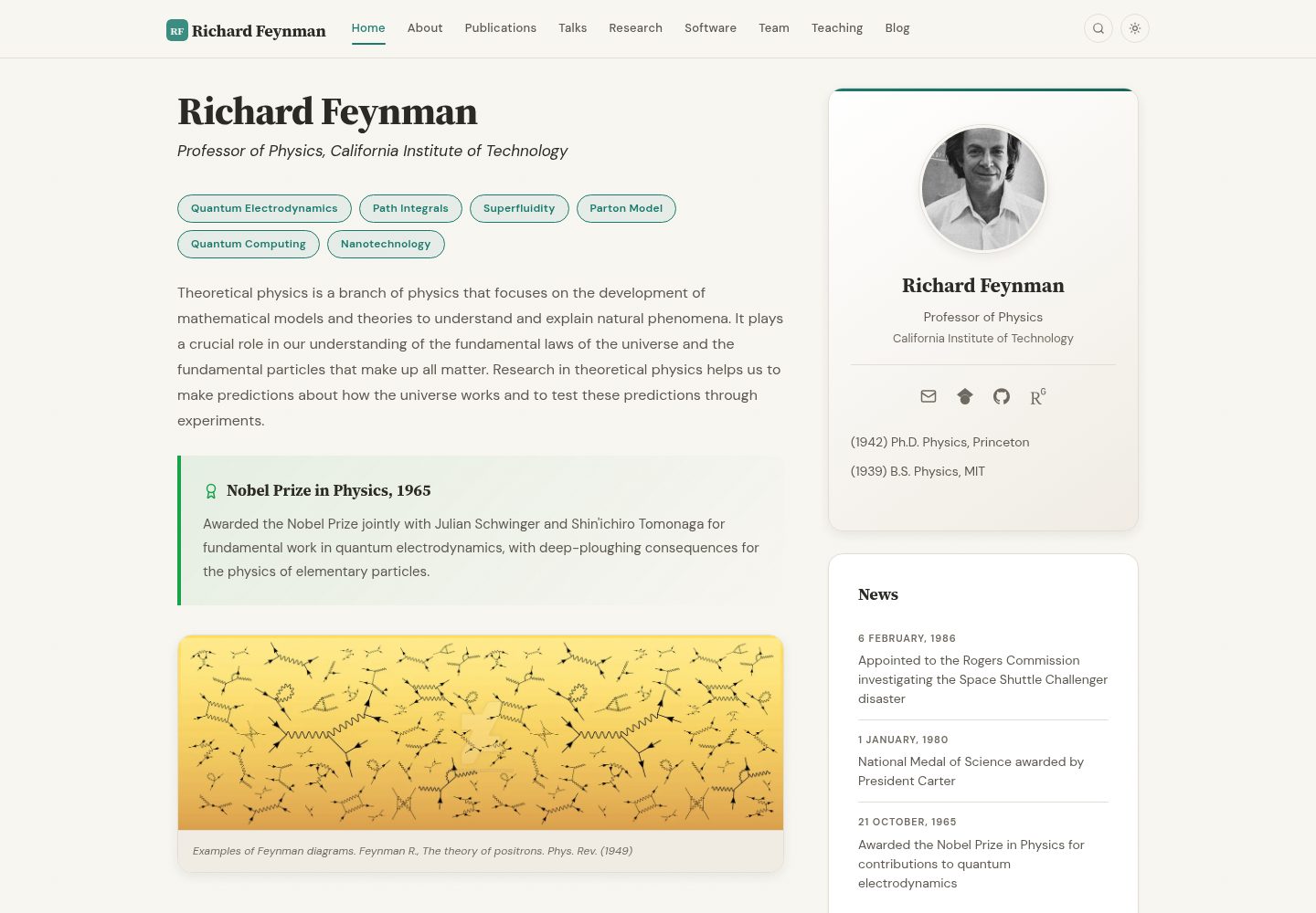 academic-website-template 网站模板截图