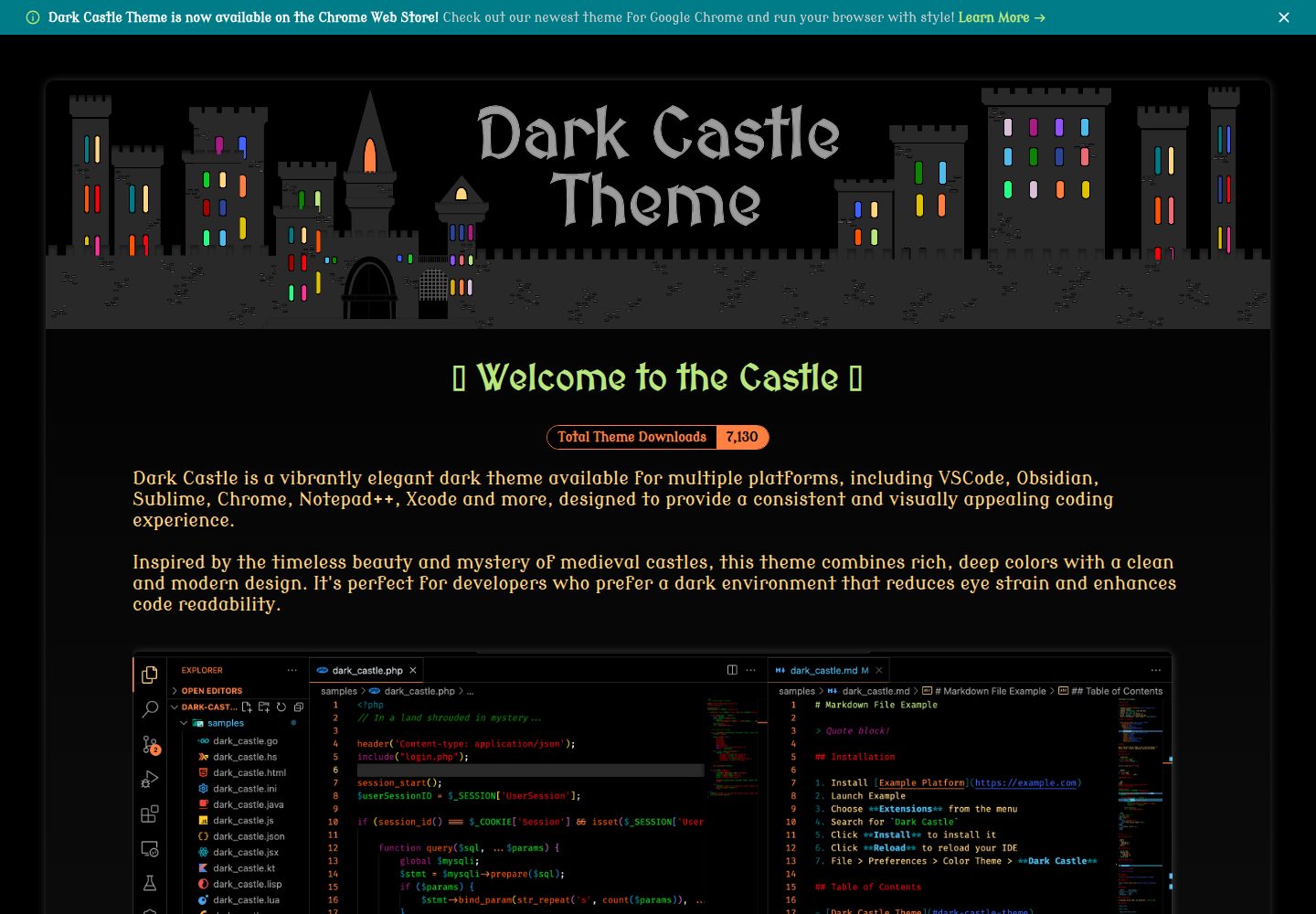 Dark-Castle-Website 网站模板截图