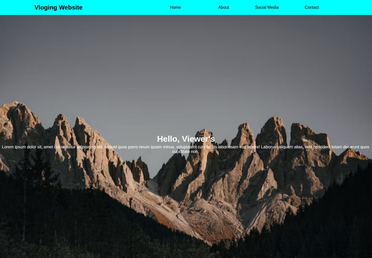 Vloging-Website-Template · 桌面端首页