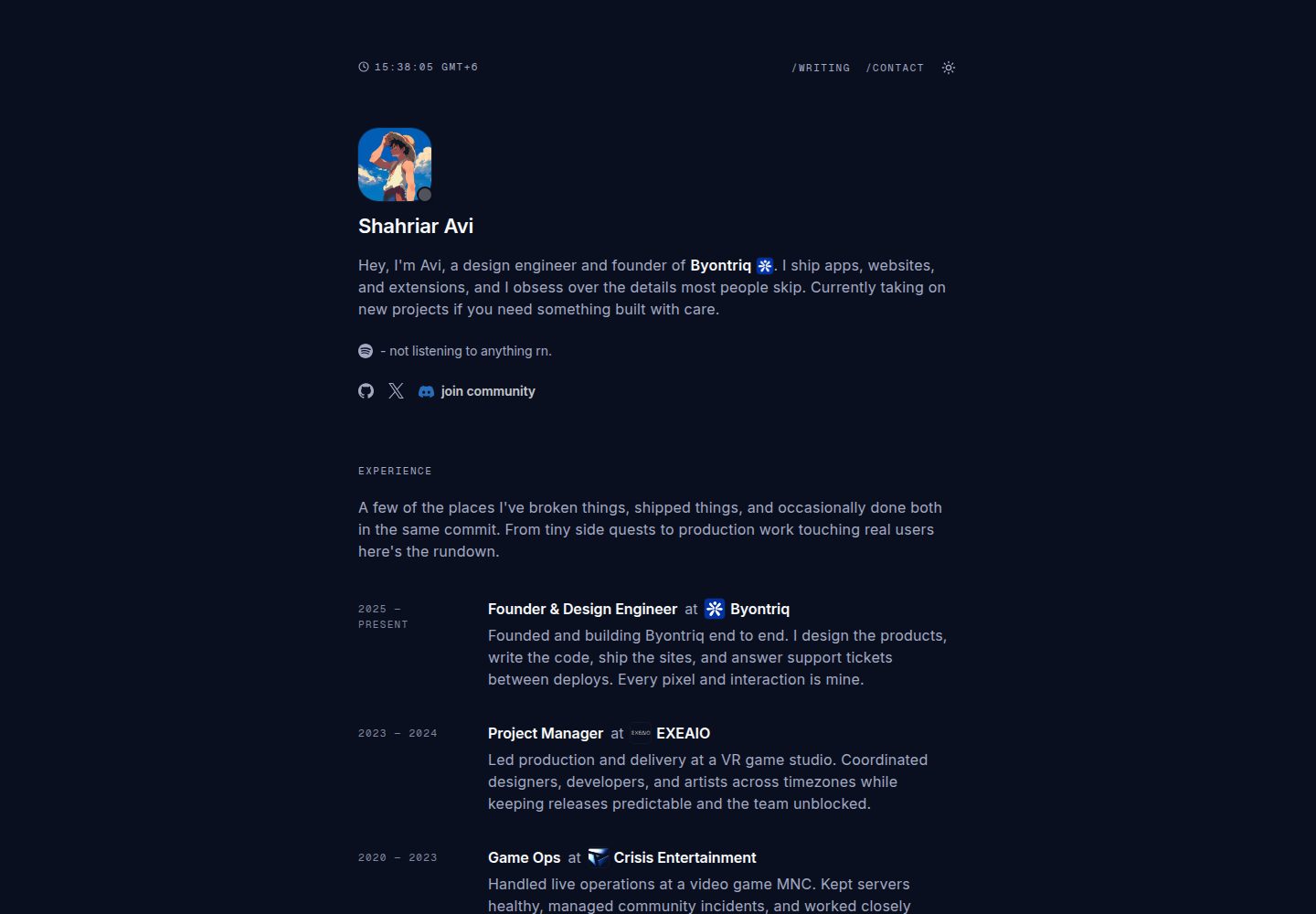 cooked-folio 网站模板截图