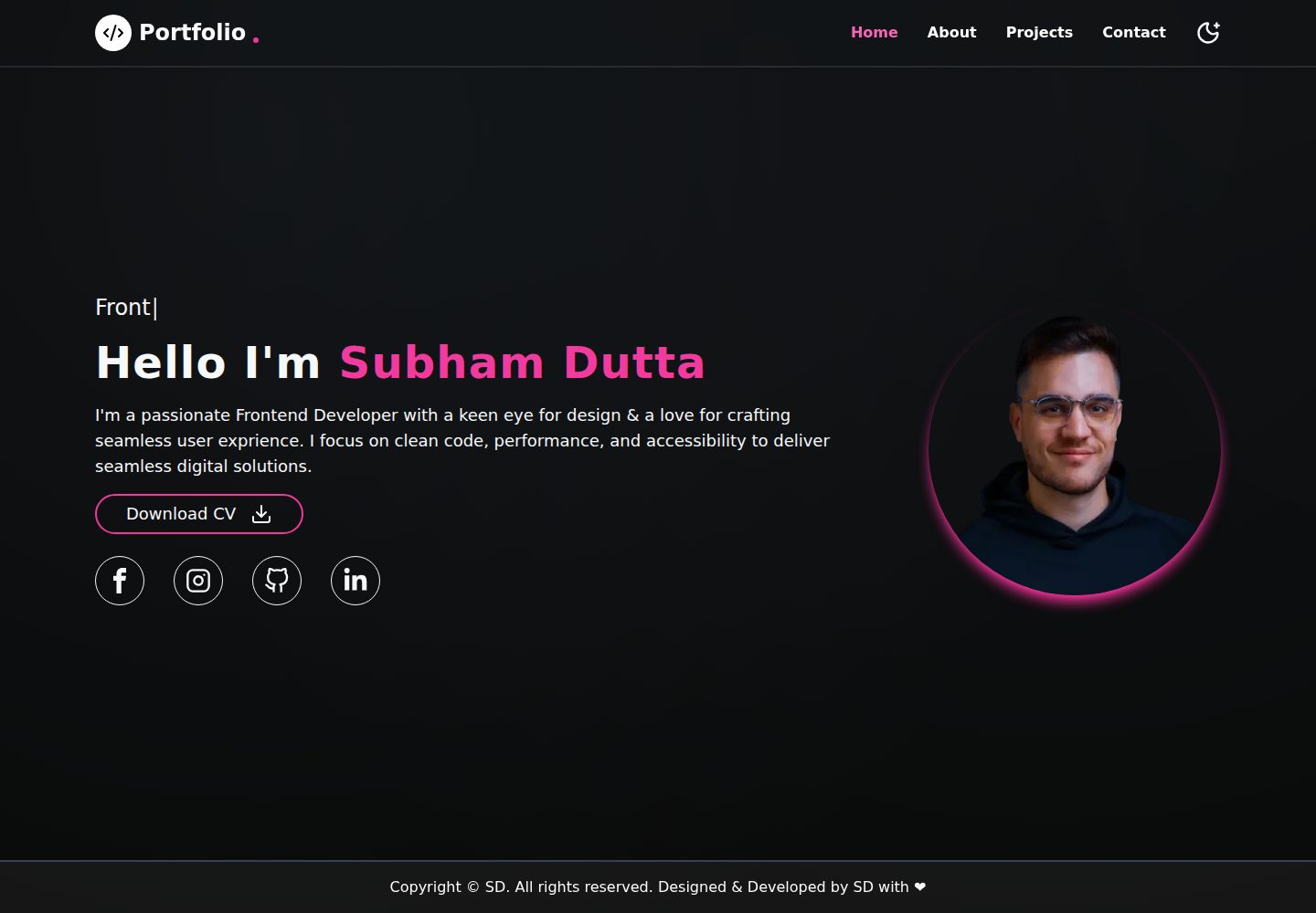 pubic-frontend-portfolio-v-0.1 · Desktop homepage