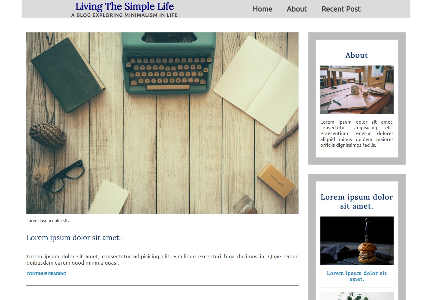 Blog-Website-Template · 桌面端首页