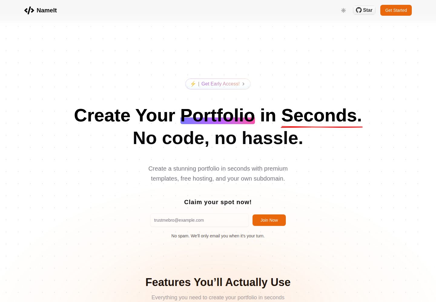 Waitlist-For-Saas · 桌面端首页
