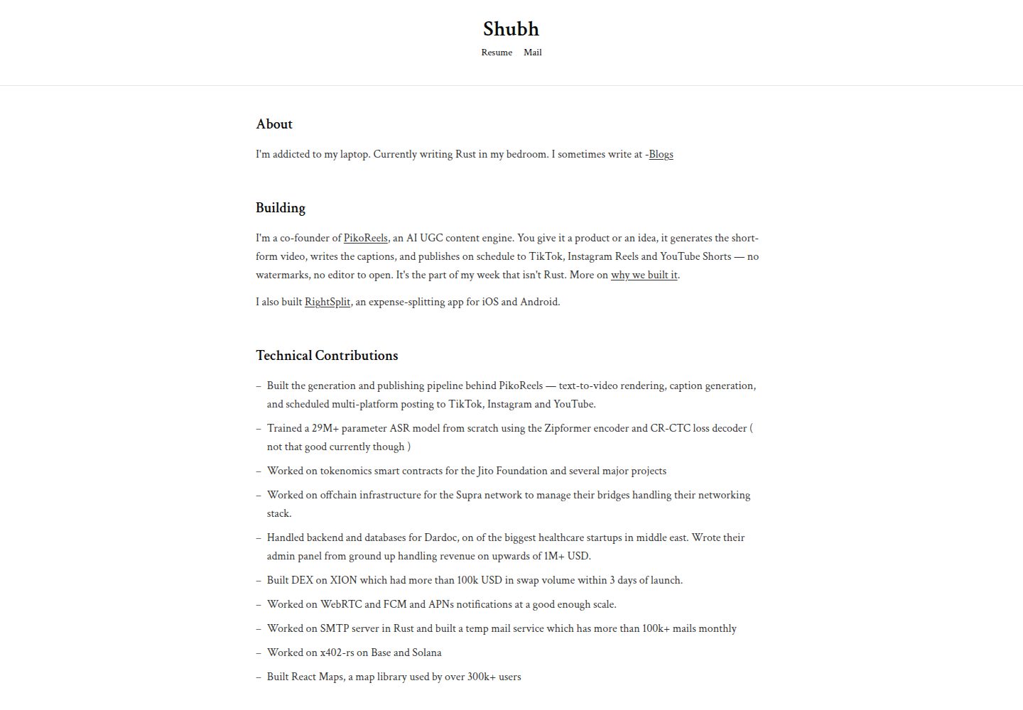 terminal-portfolio 网站模板截图