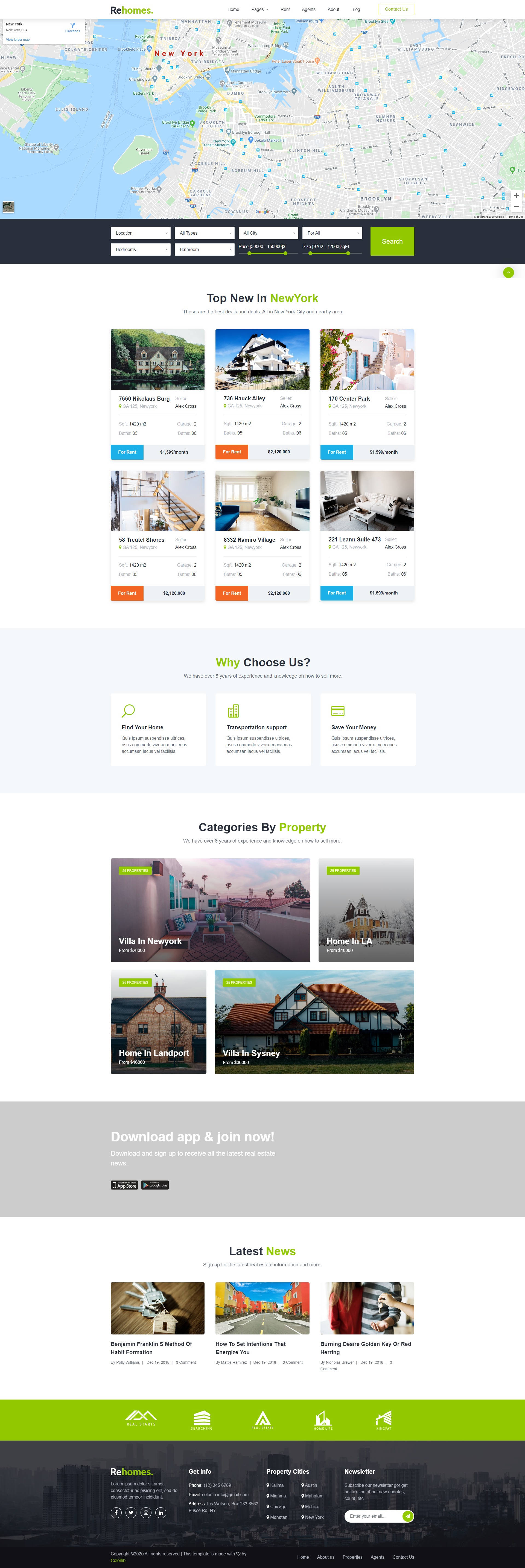 rehomes-colorlib 网站模板截图