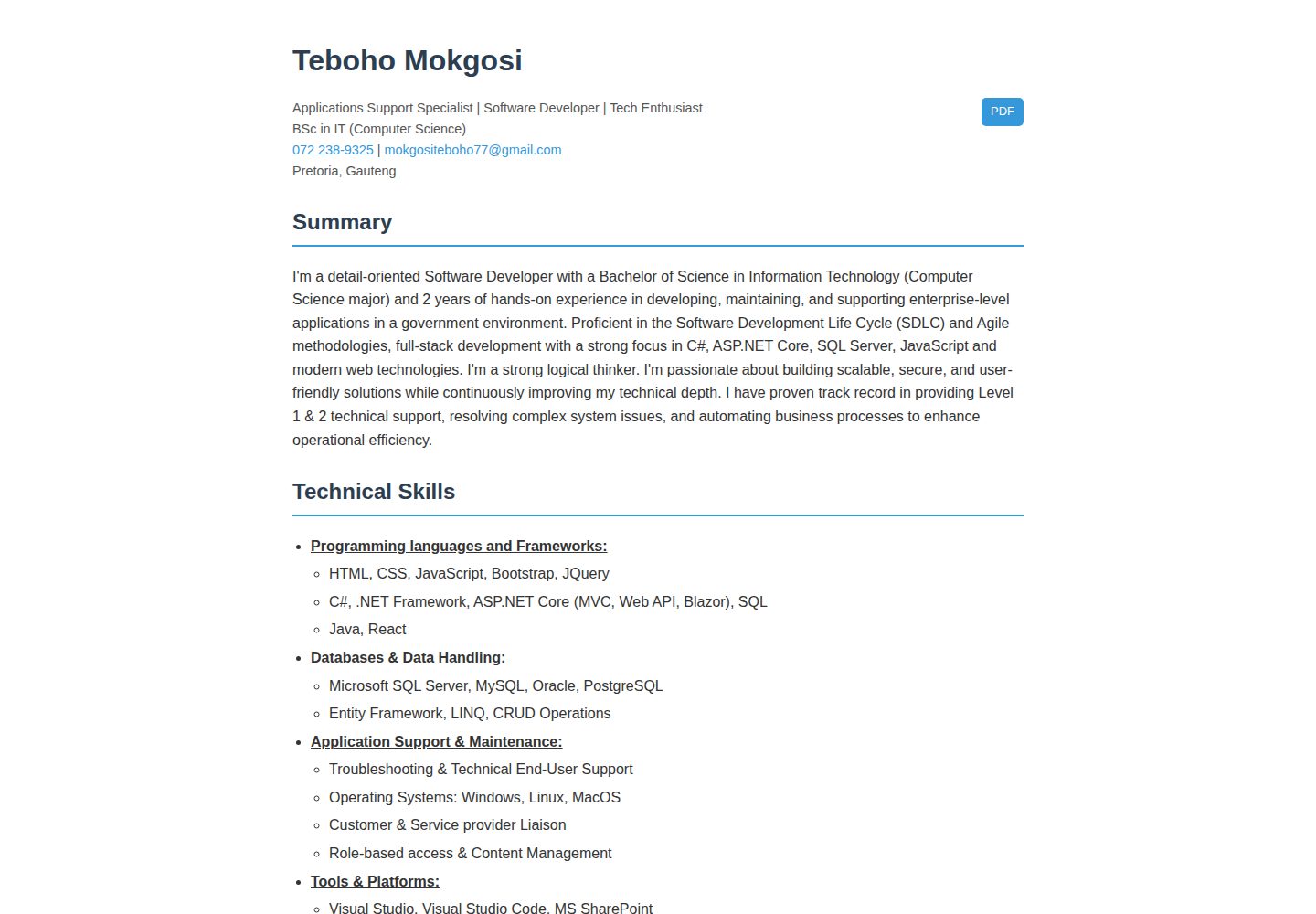 Single-Page-CV 网站模板截图