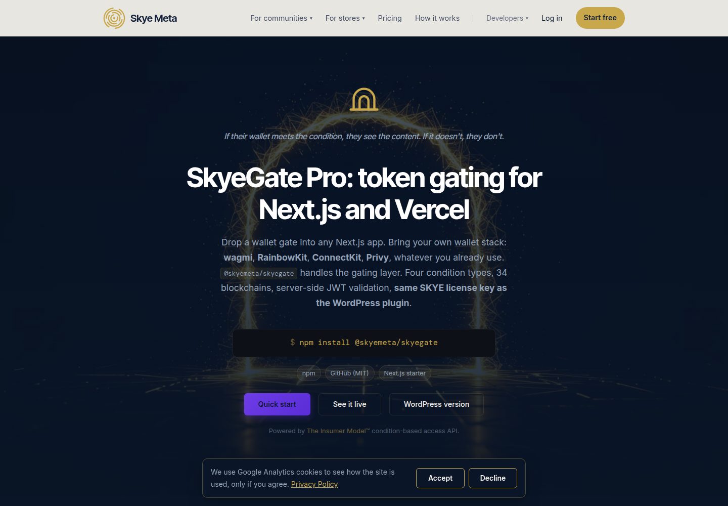 skyegate-nextjs-starter · 桌面端首页