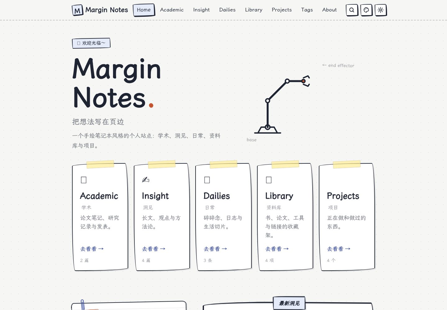 astro-margin-notes 网站模板截图