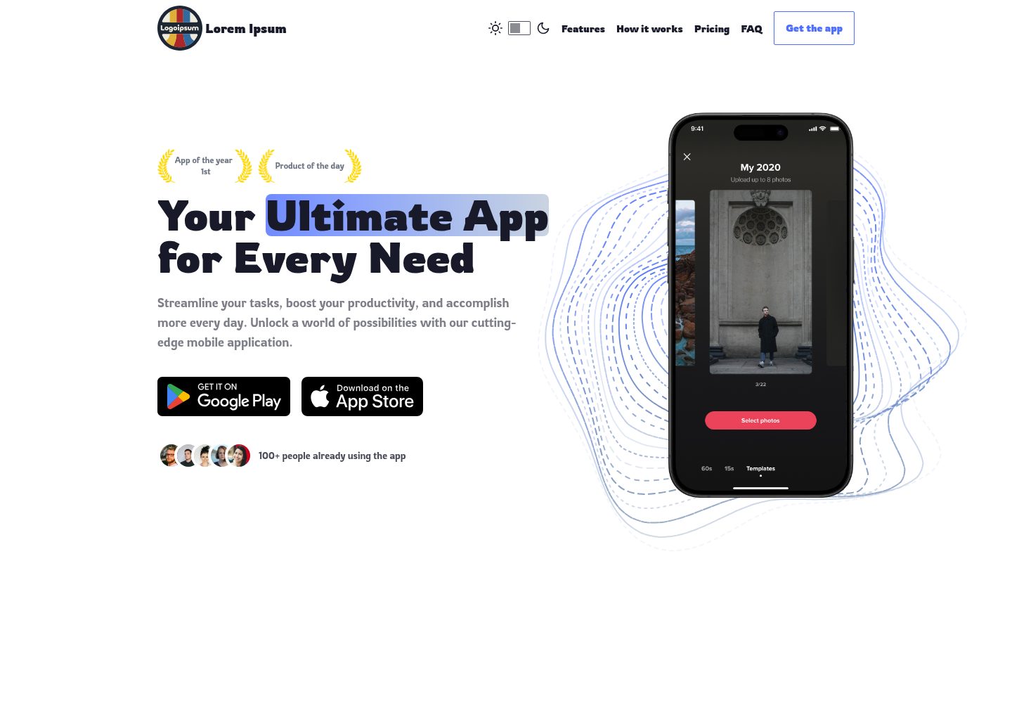 mobile-app-landing-template 网站模板截图