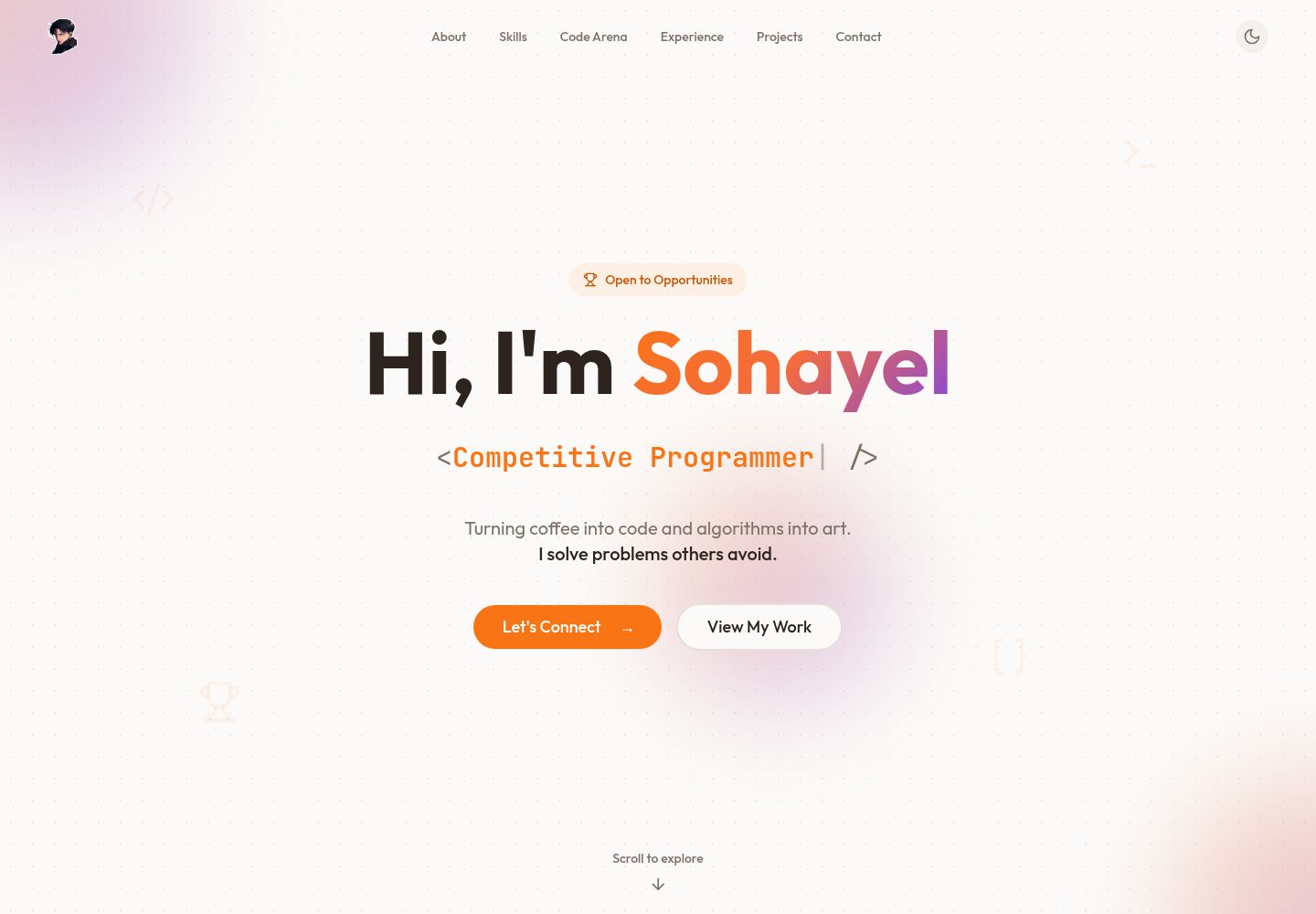 Programmer-theme-Portfolio · 桌面端首页