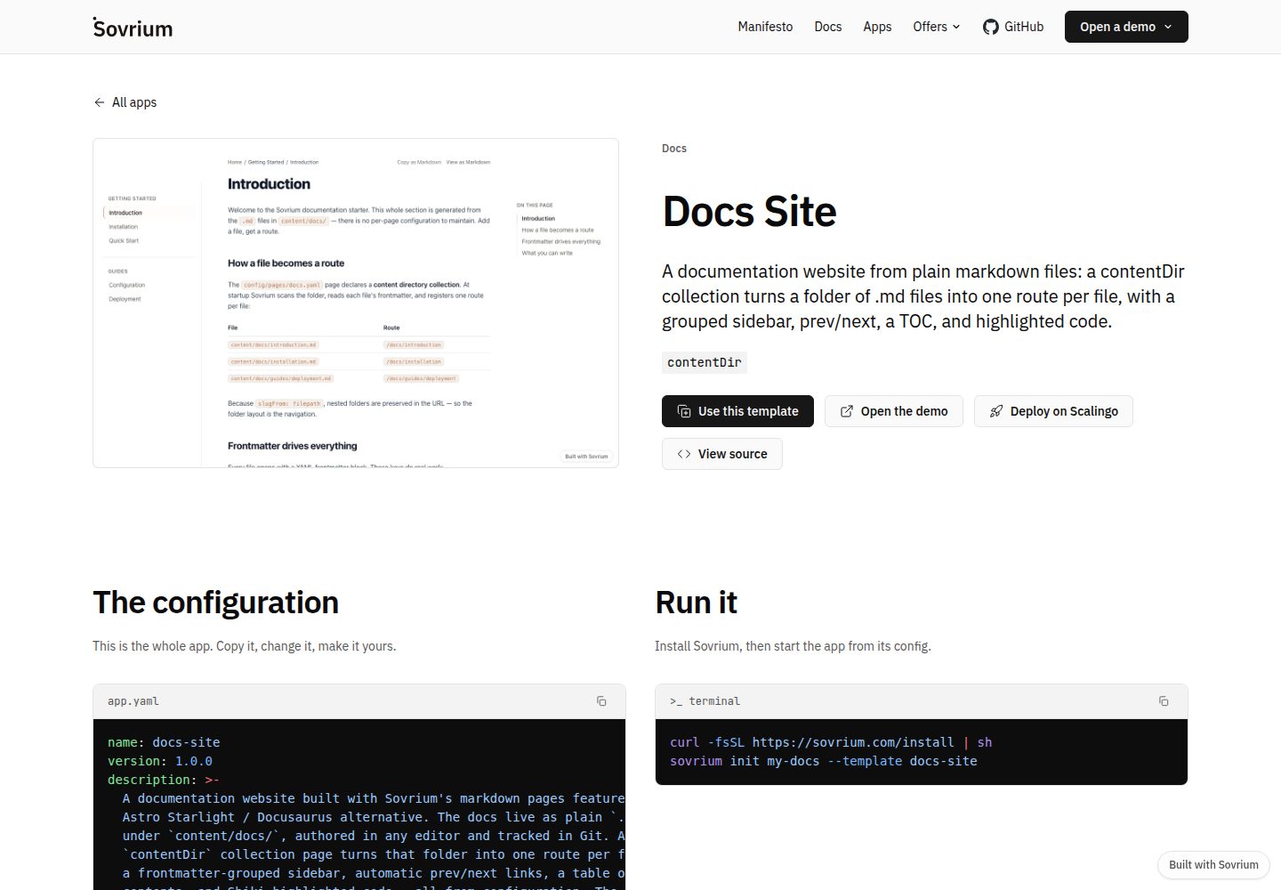 docs-site-template 网站模板截图