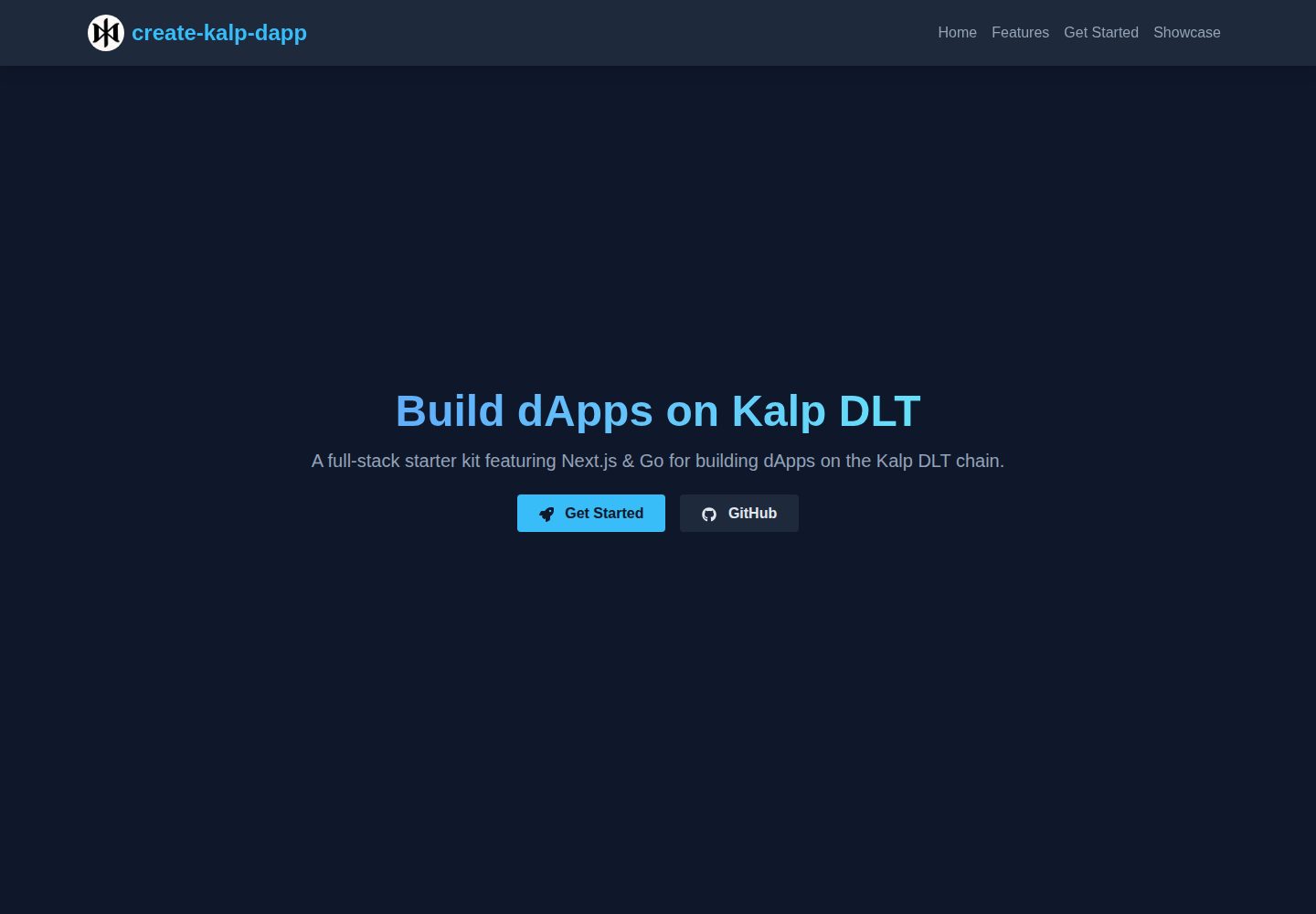 create-kalp-dapp · 桌面端首页